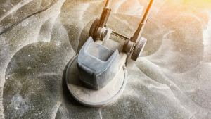 Grinding Concrete in preparation for coating