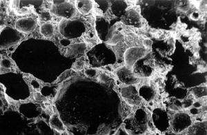 Macro image of porous concrete